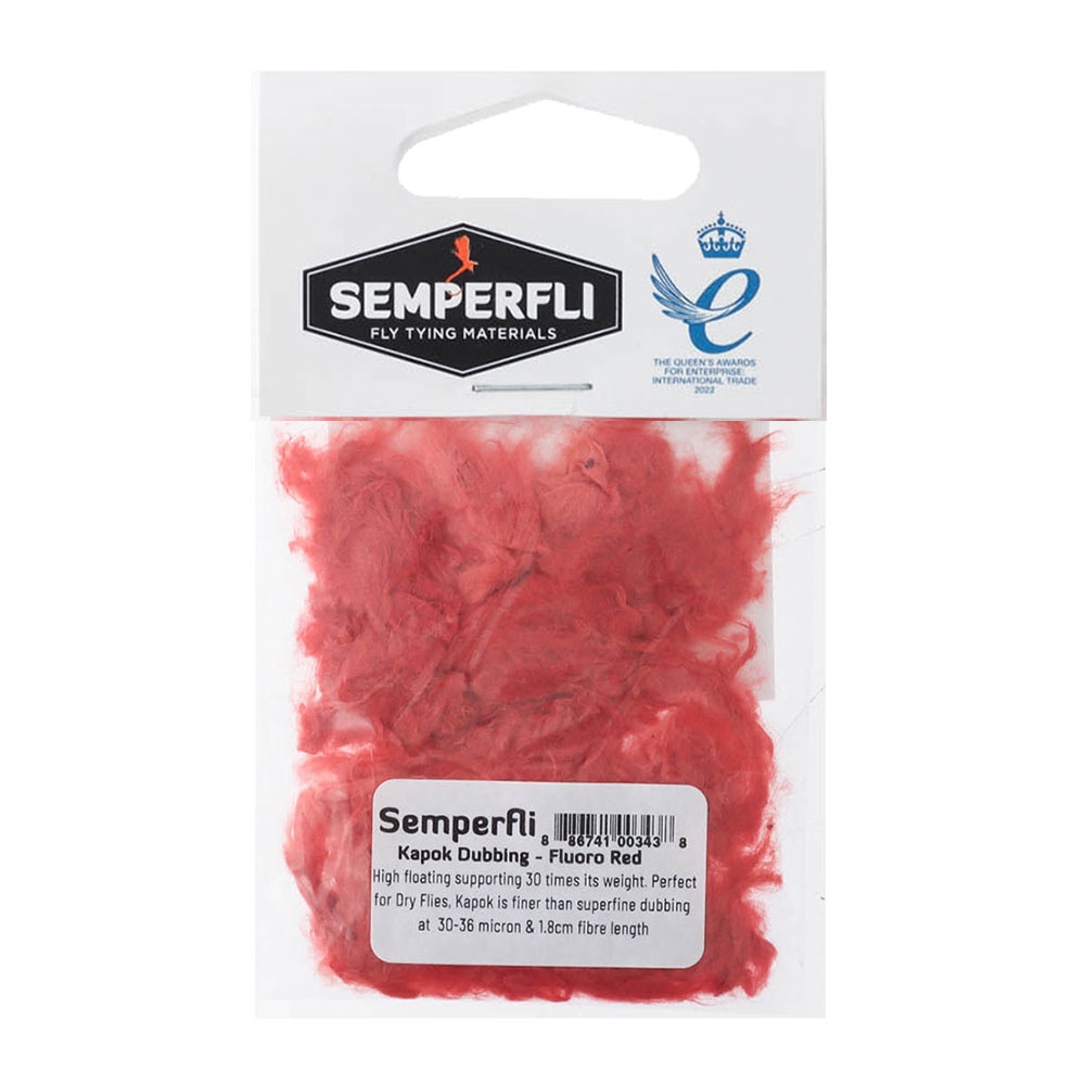 Semperfli Kapok Fly Tying Dubbing Fluoro Red