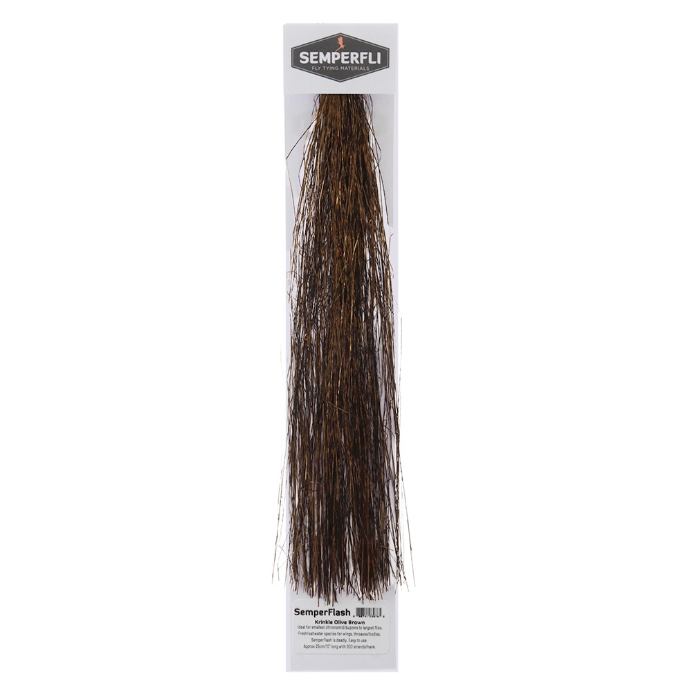 Semperfli SemperFlash Fly Tying Krinkle Flash 25cm Olive Brown