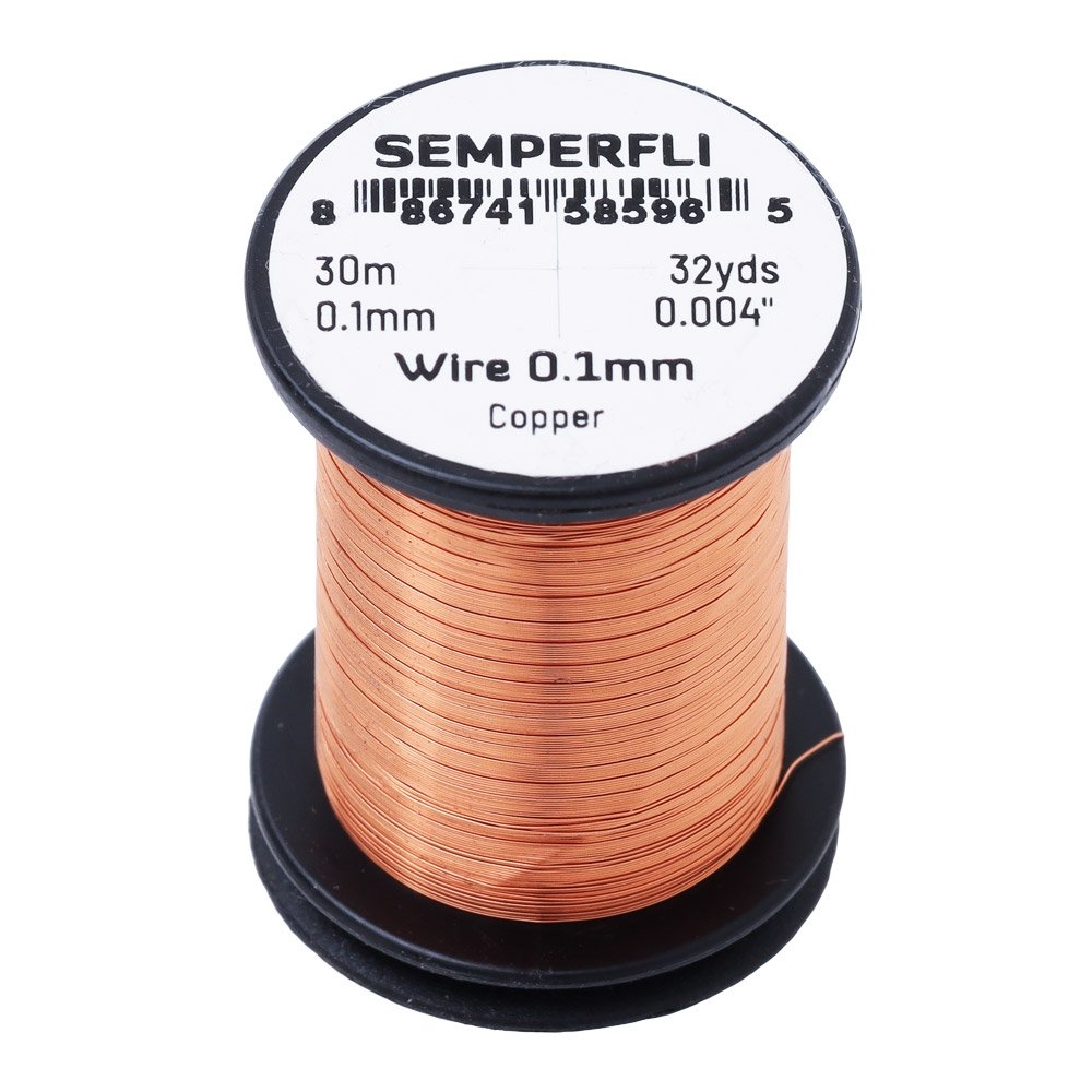 Semperfli Ultrafine Fly Tying Wire 0.1mm x 30m Copper