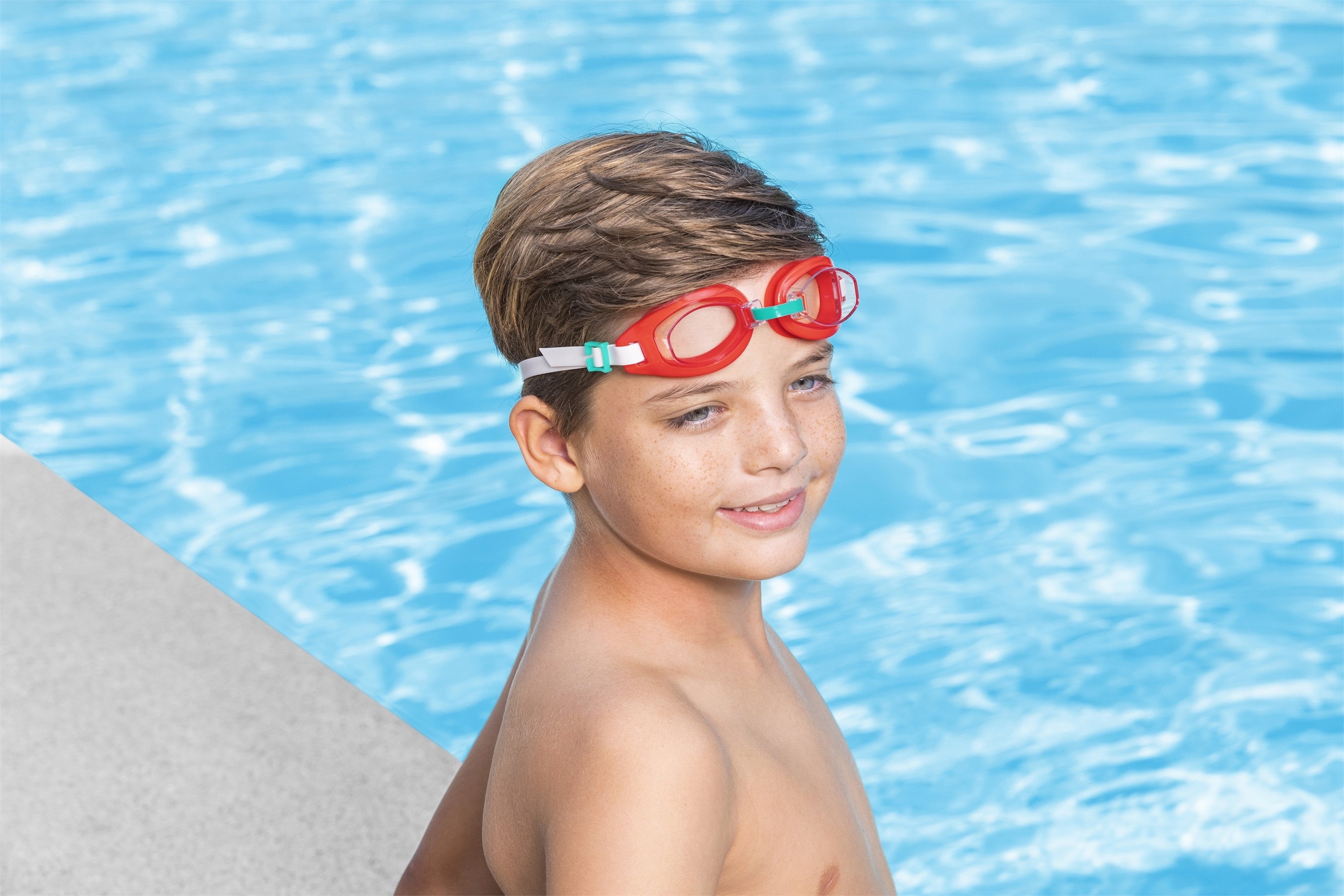 Bestway Aqua Burst Youth Swimming Goggles Red