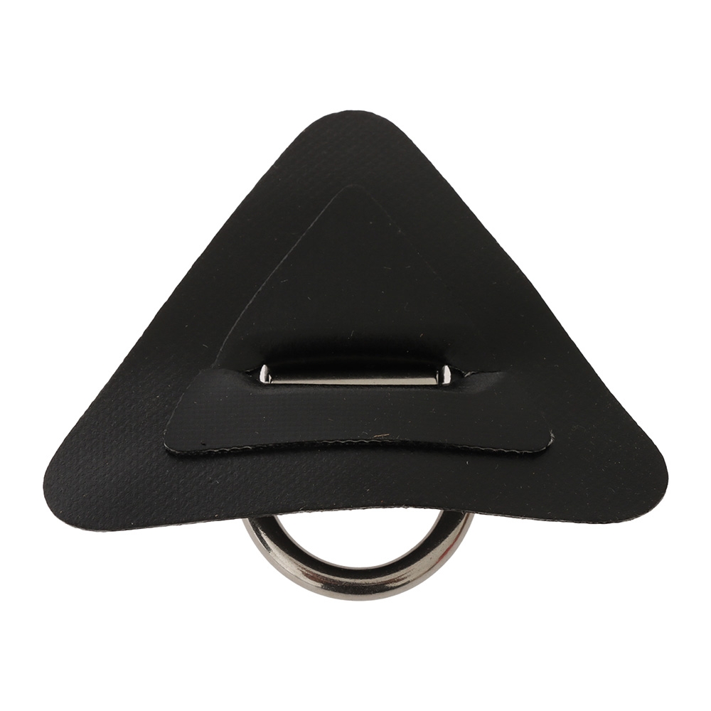 Aqua Marina Triangle D Ring with Black PVC Swatch