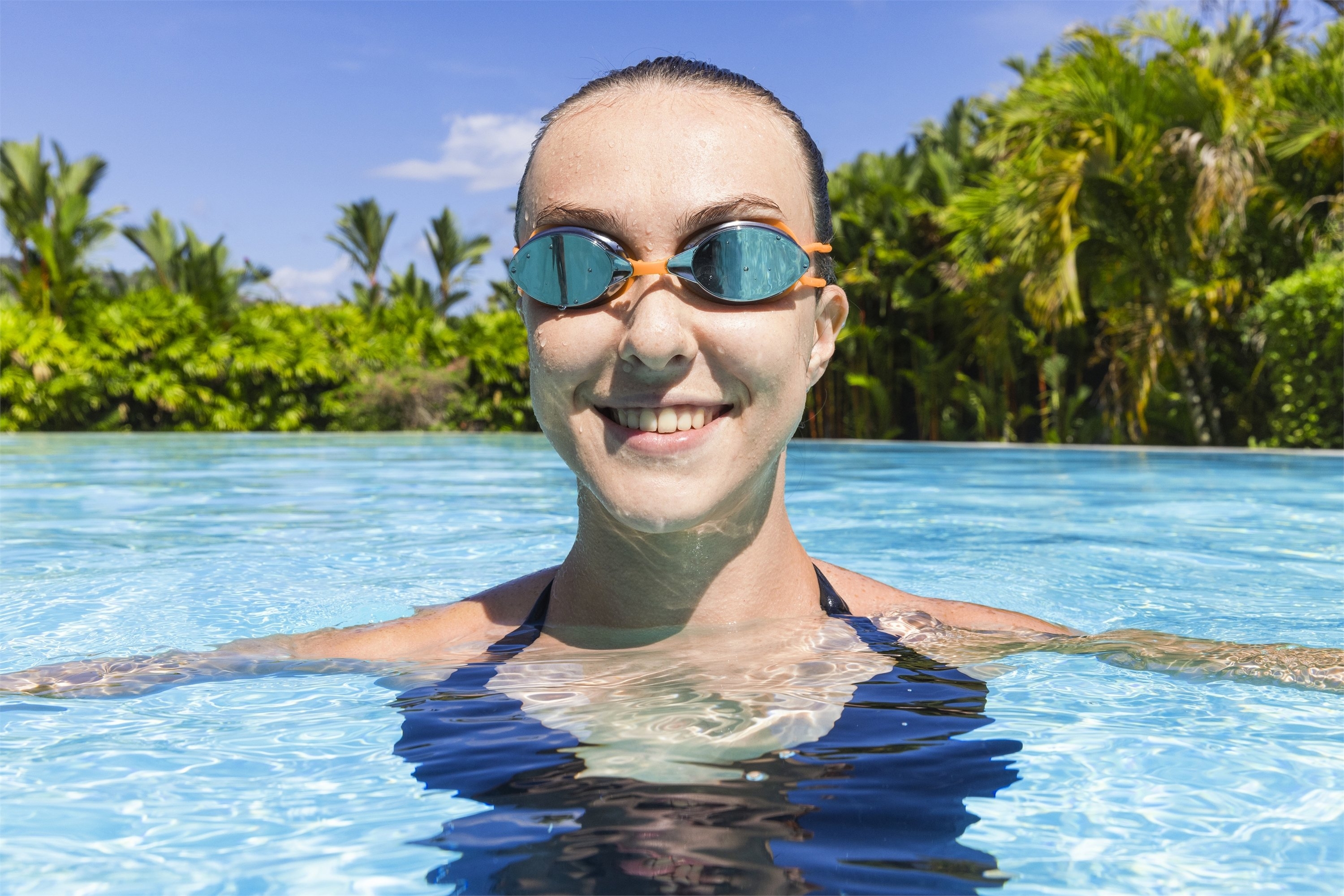 Bestway Elite Blast Pro Swimming Goggles Orange