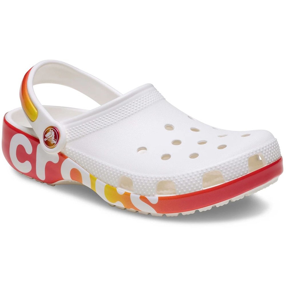 Crocs Classic Kids Easy Slip-On Clogs Reflector White/Multi C13