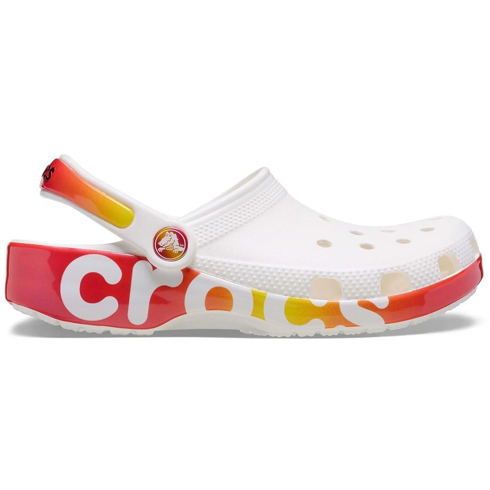Crocs Classic Kids Easy Slip-On Clogs Reflector White/Multi J3 / US 3Y