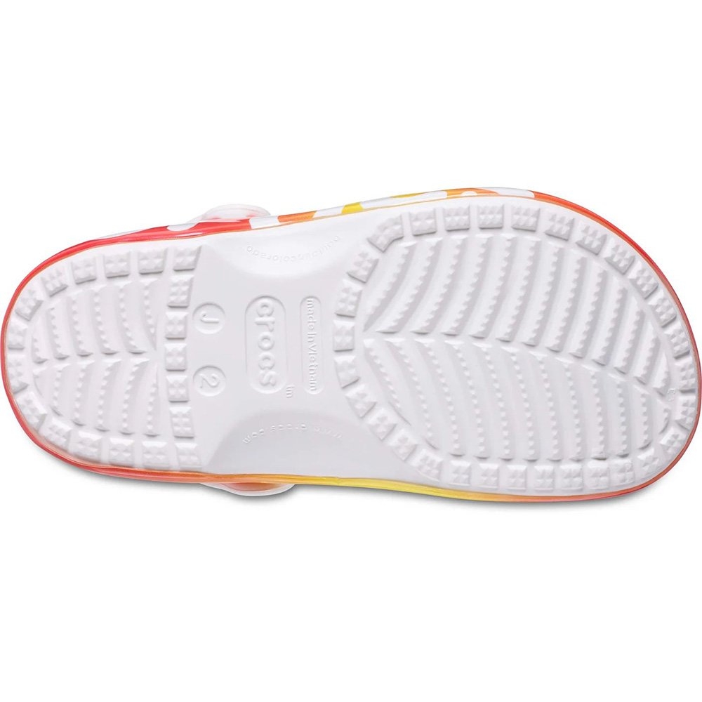 Crocs Classic Kids Easy Slip-On Clogs Reflector White/Multi J2 / US 2Y