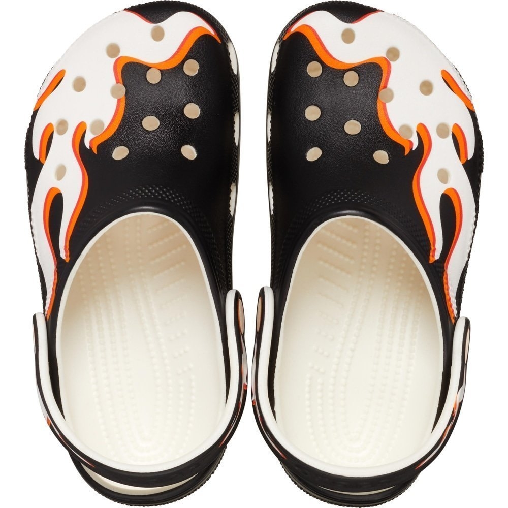 Crocs Classic Kids Easy Slip-On Clogs Glow Flames Blue Glow J2 / US 2Y