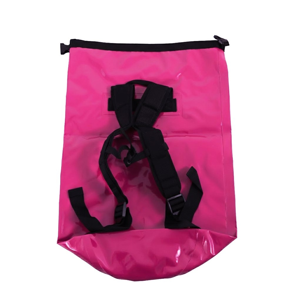 Waterproof Dry Bag Backpack with Front Mesh Pocket 30L Dark Pink