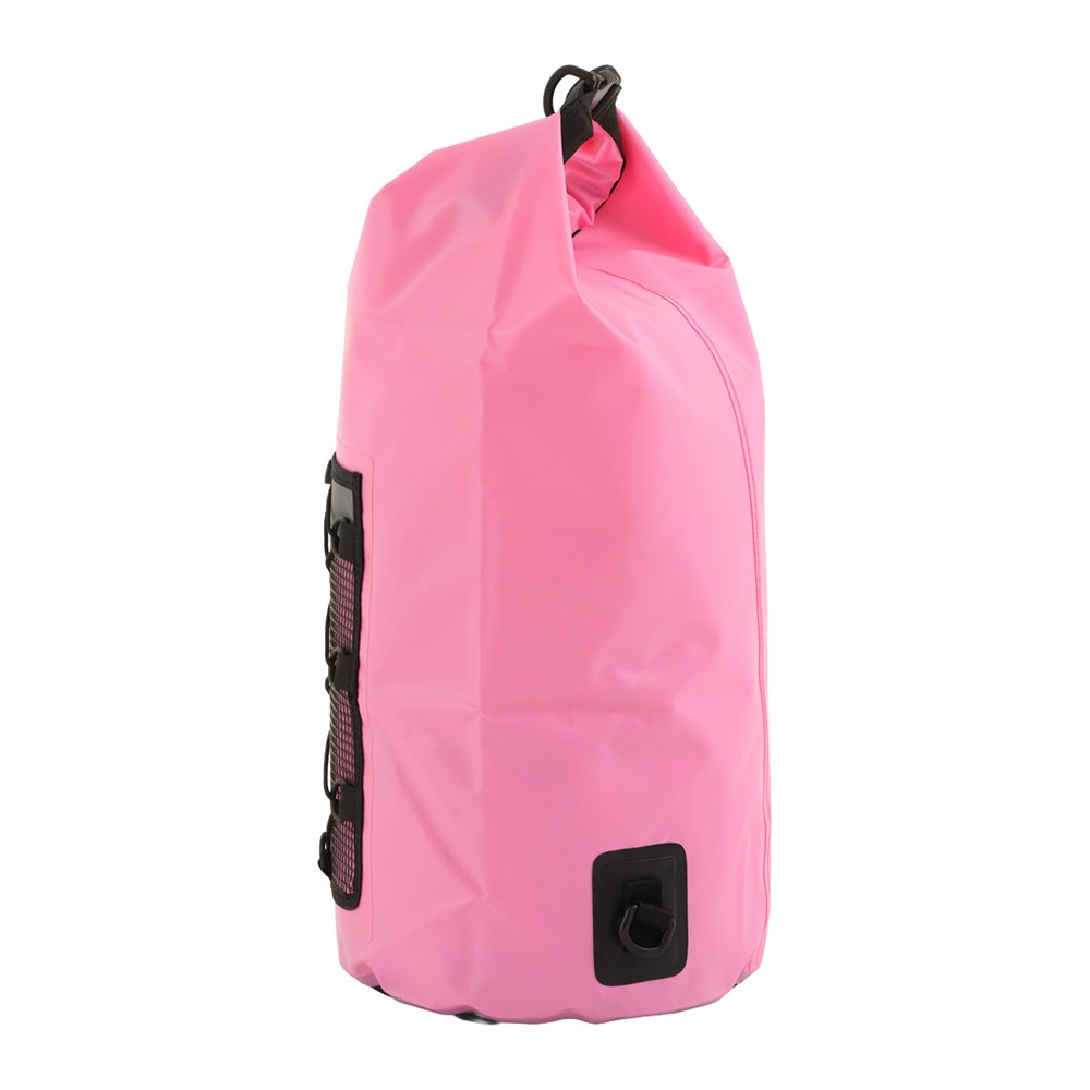 Waterproof Dry Bag Backpack with Front Mesh Pocket 30L Dark Pink
