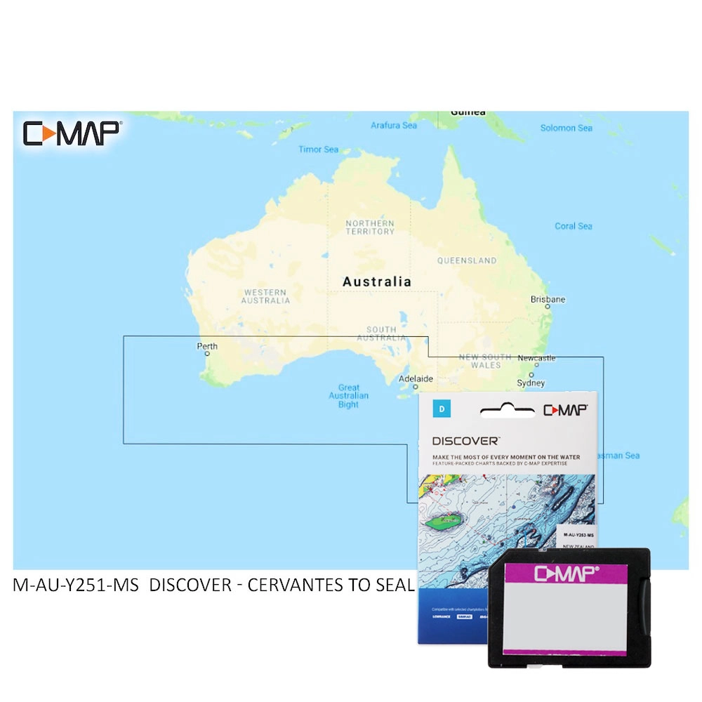 C-MAP DISCOVER M-AU-Y251 Chart Card Cervantes to Seal Rocks C-MAP DISCOVER M-AU-Y251 Chart Card Cervantes to Seal Rocks