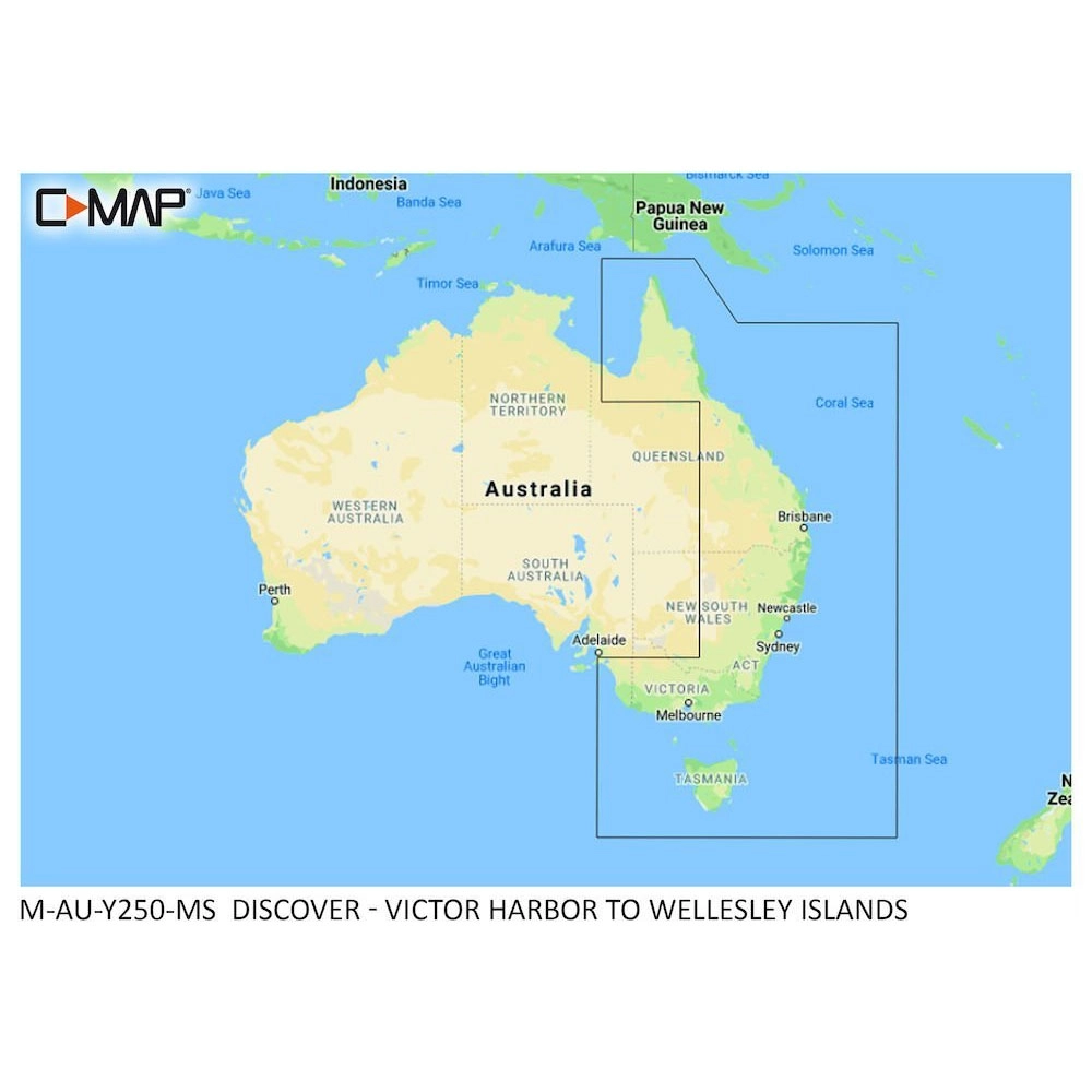 C-MAP DISCOVER M-AU-Y250 Chart Card Victor Harbor to Wellesley Islands C-MAP DISCOVER M-AU-Y250 Chart Card Victor Harbor to Wellesley Islands