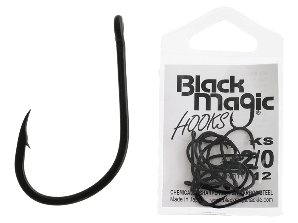 Black Magic KS Extra Strong Hooks Small Pack 2/0 Qty 12 Black Magic KS Extra Strong Hooks Small Pack 2/0 Qty 12