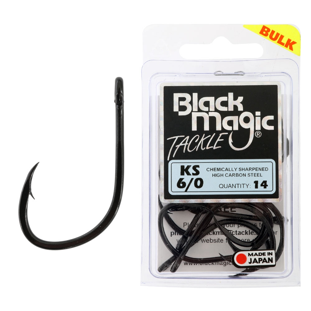 Black Magic KS Extra Strong Hooks Bulk Pack 6/0 Qty 14