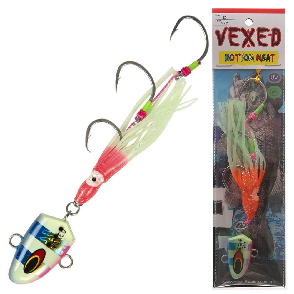 Vexed Bottom Meat Hybrid Jig / Bait Rig 60g Sardine Glow