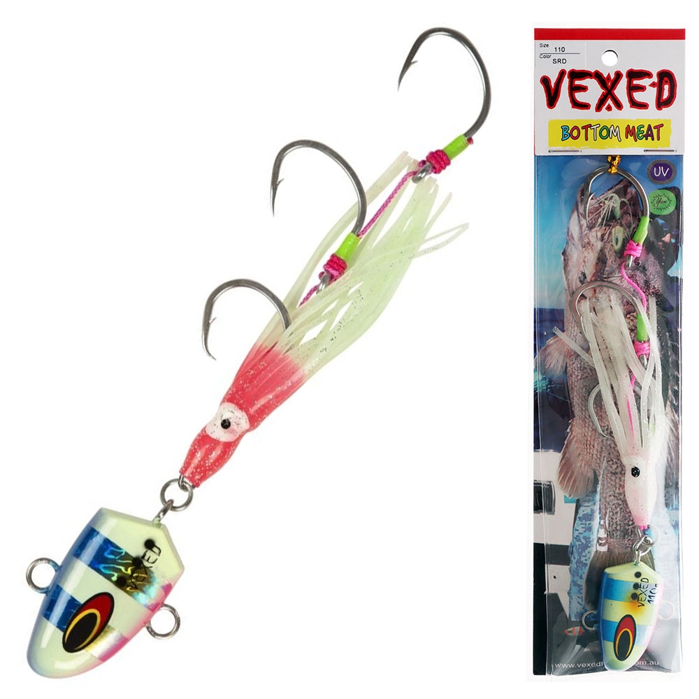 Vexed Bottom Meat Hybrid Jig / Bait Rig 110g Sardine Glow