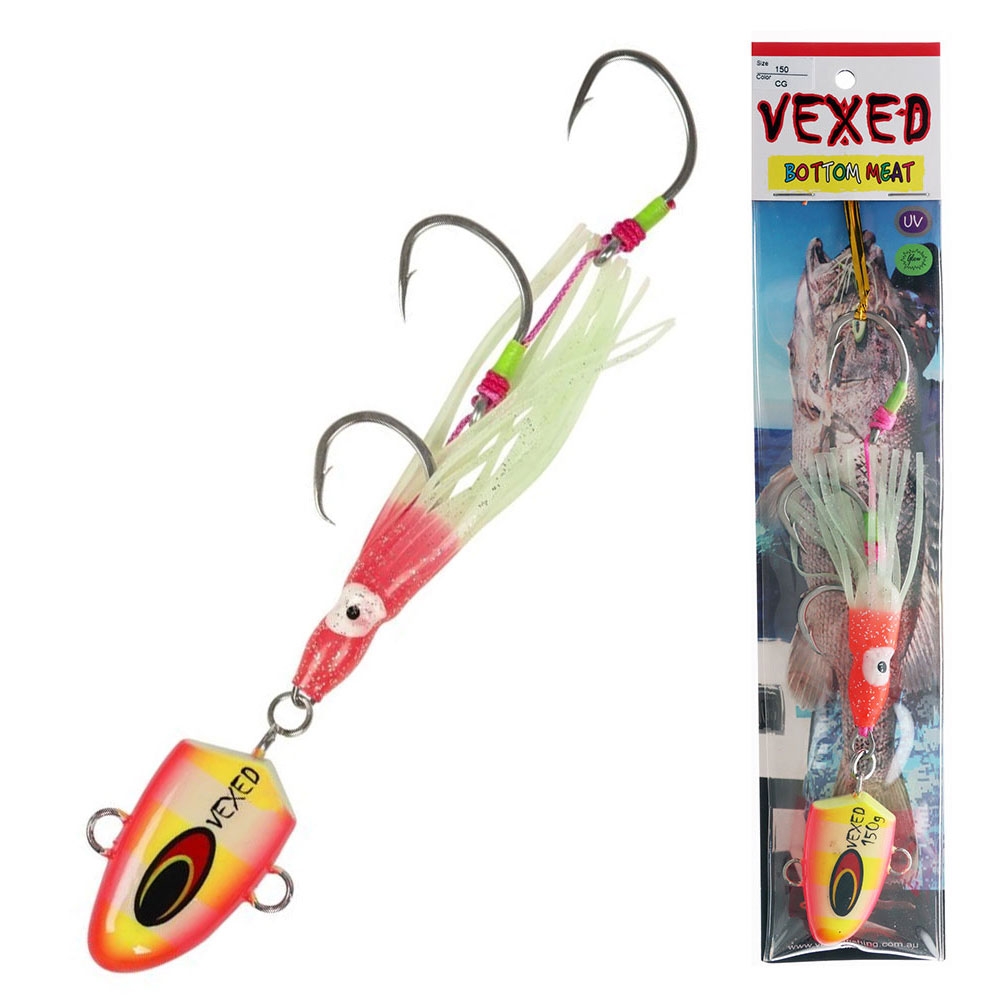 Vexed Bottom Meat Hybrid Jig / Bait Rig 150g Chartreuse Glow