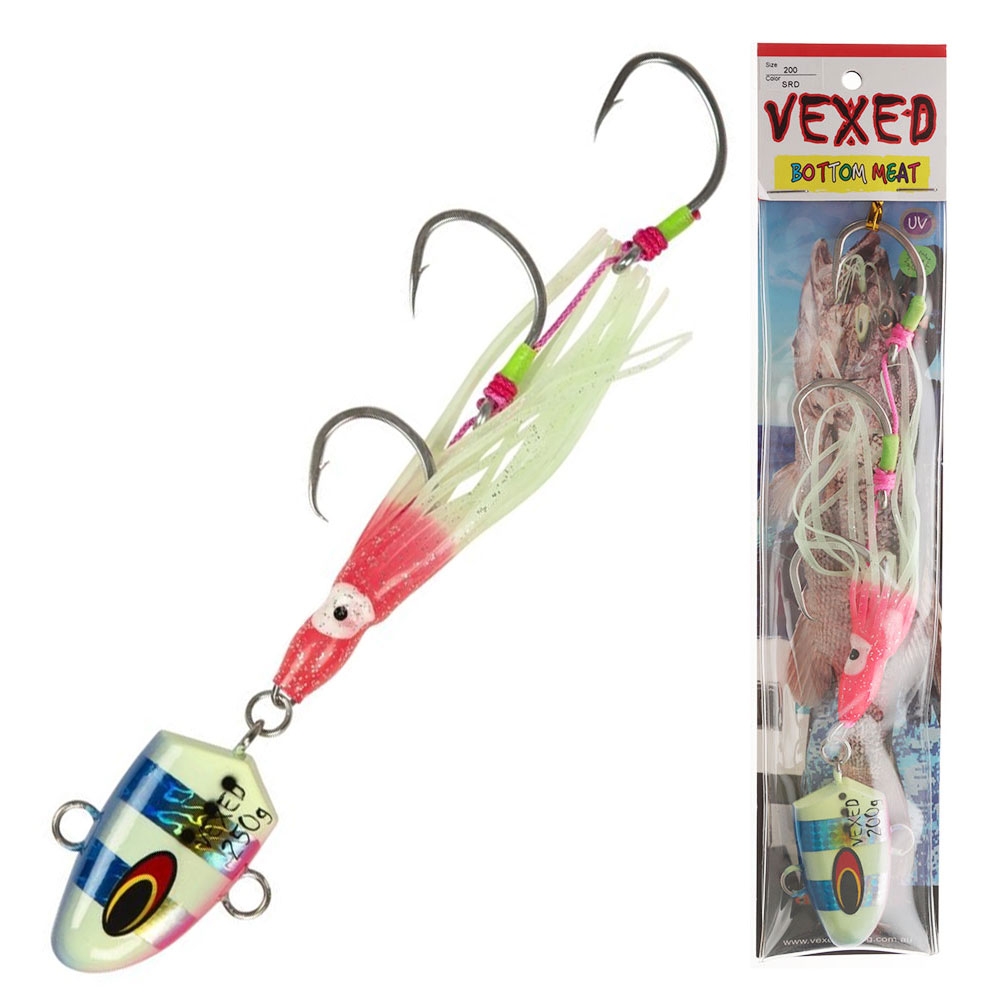 Vexed Bottom Meat Hybrid Jig / Bait Rig 200g Sardine Glow