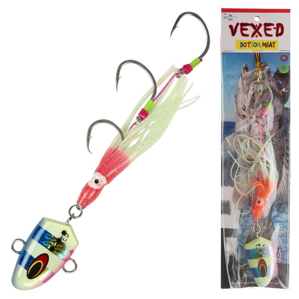 Vexed Bottom Meat Hybrid Jig / Bait Rig 250g Sardine Glow