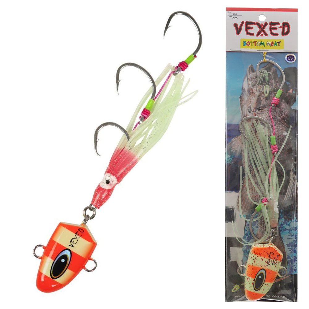 Vexed Bottom Meat Hybrid Jig / Bait Rig 350g Orange Glow