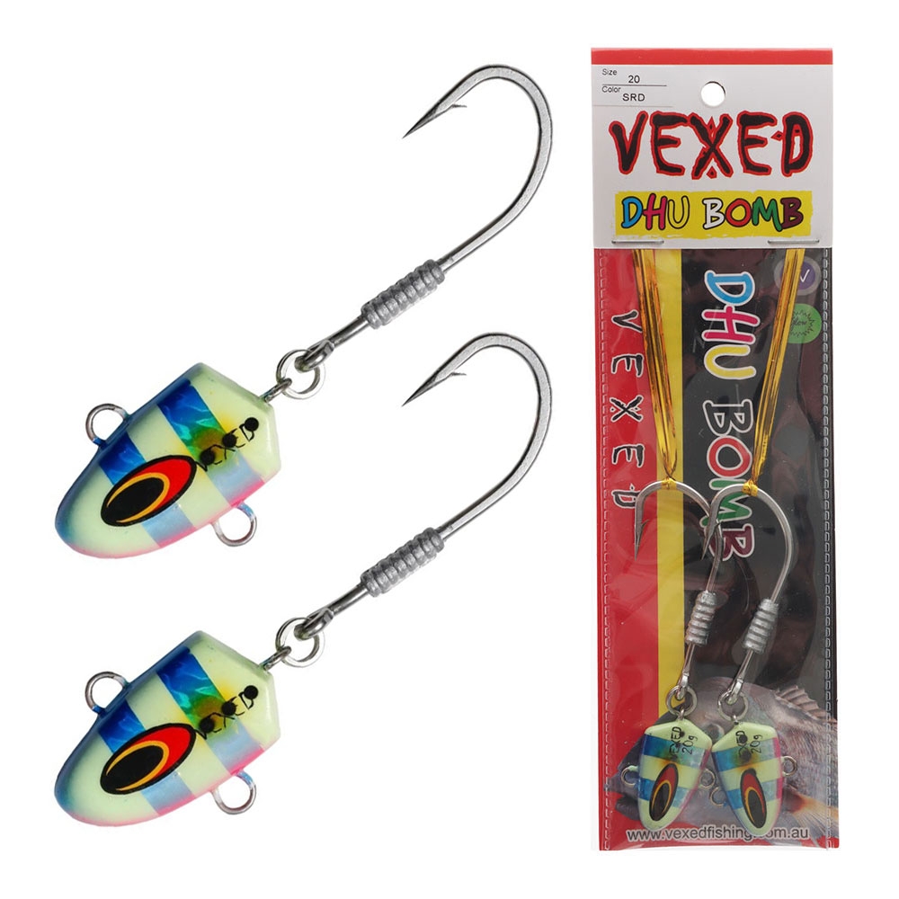 Vexed Dhu Bomb Jig Head Sardine Glow 20g Qty 2