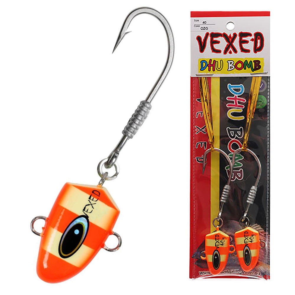 Vexed Dhu Bomb Jig Head Orange Glow 40g Qty 2