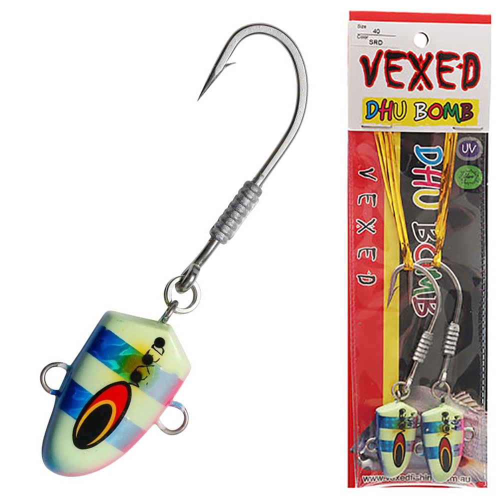 Vexed Dhu Bomb Jig Head Sardine Glow 40g Qty 2