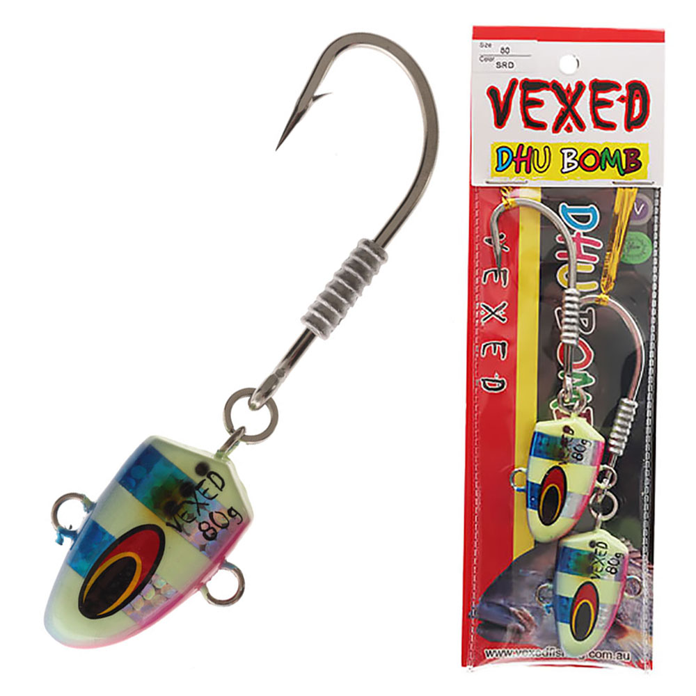 Vexed Dhu Bomb Jig Head Sardine Glow 80g Qty 2