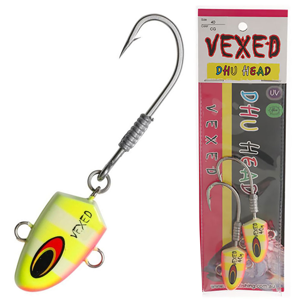 Vexed Dhu Head Jig Head Chartreuse Glow 40g Qty 2