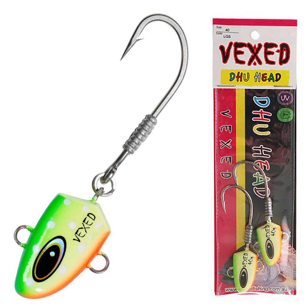 Vexed Dhu Head Jig Head Lumo Glow Spot 40g Qty 2
