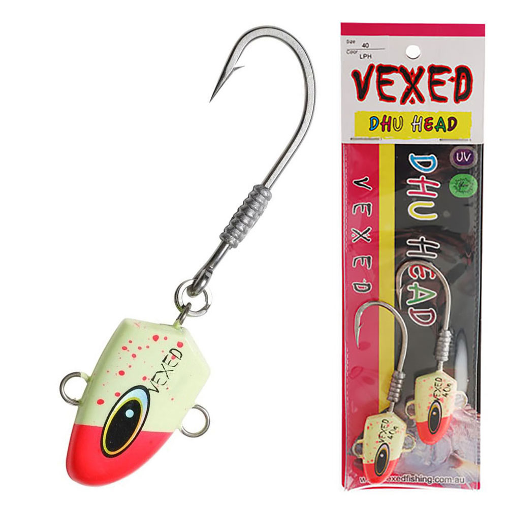 Vexed Dhu Head Jig Head Lumo Pinkhead 40g Qty 2