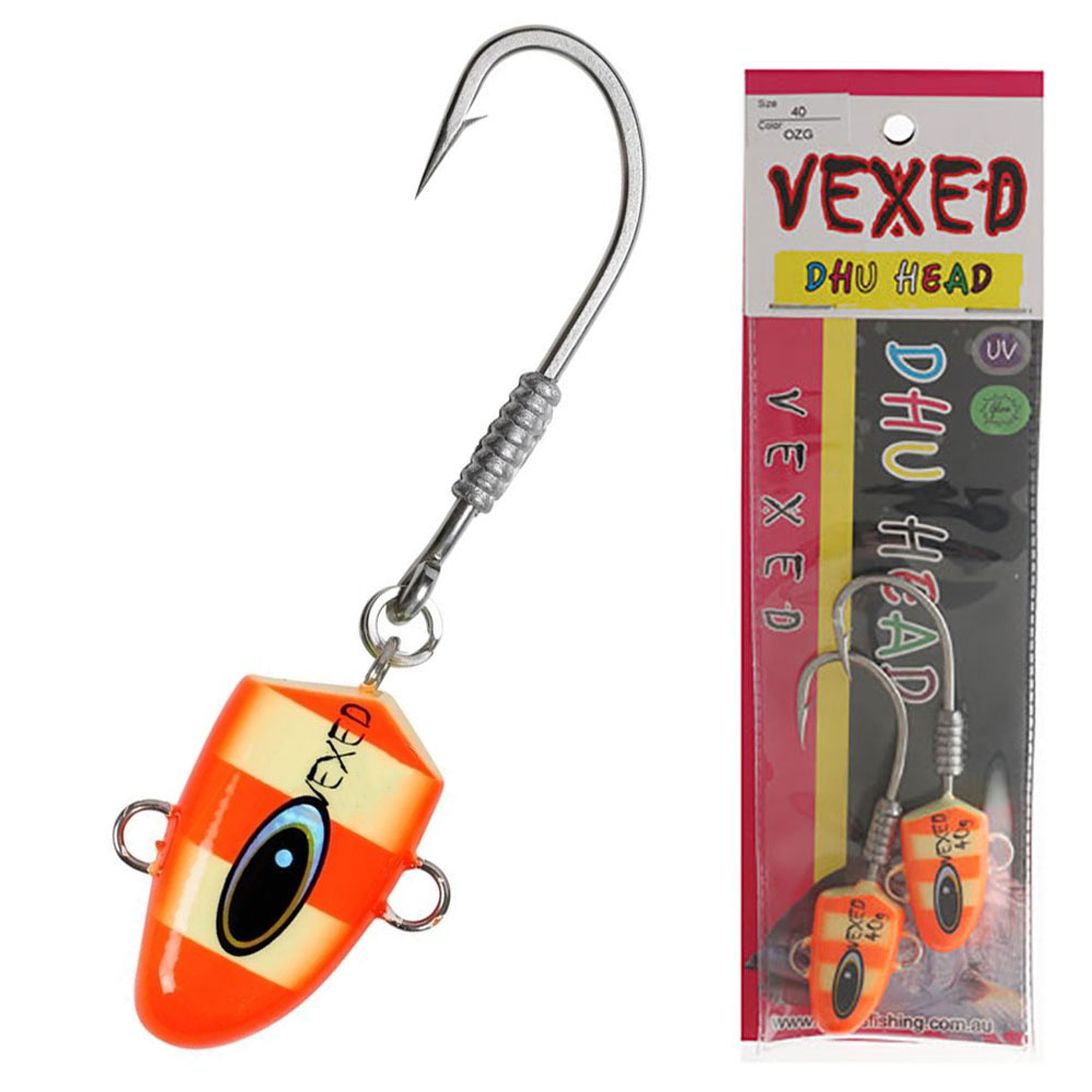 Vexed Dhu Head Jig Head Orange Glow 40g Qty 2