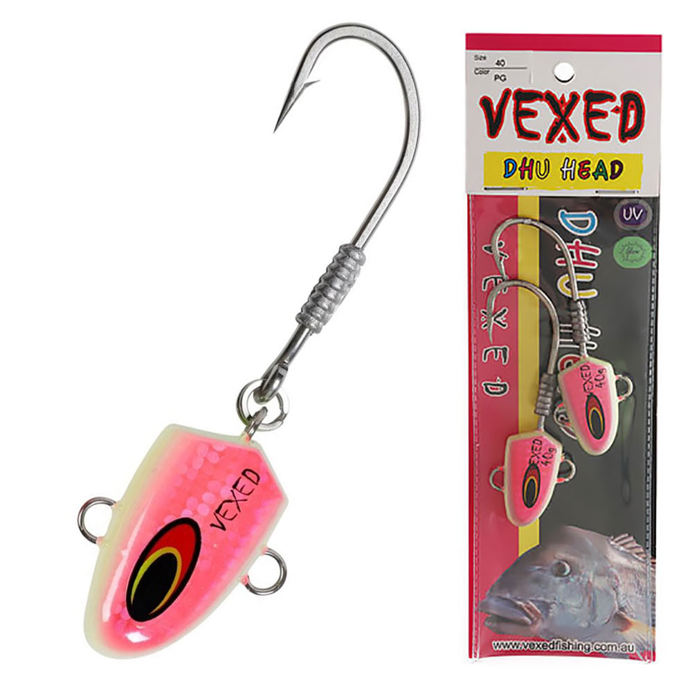 Vexed Dhu Head Jig Head Pink Glow 40g Qty 2