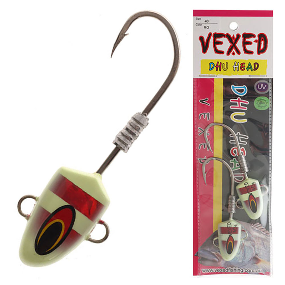 Vexed Dhu Head Jig Head Red Glow 40g Qty 2
