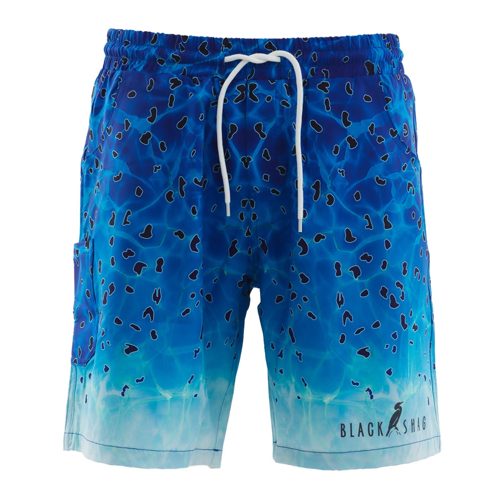 Black Shag Quick-Dry Stretch Mens Board Shorts