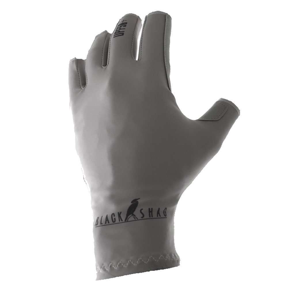 Black Shag UPF50+ Fingerless Fishing Gloves