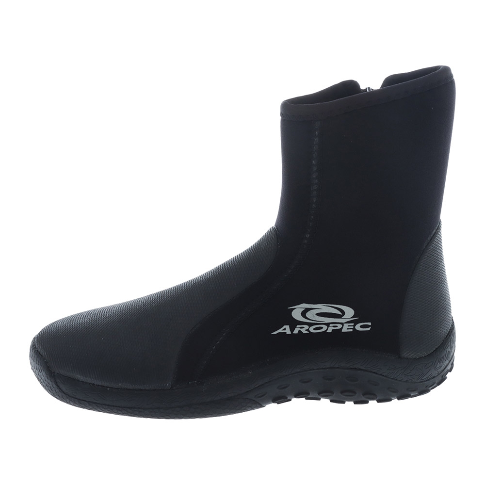 Aropec Neoprene Zipper Dive Boots with Rubber Sole 5mm