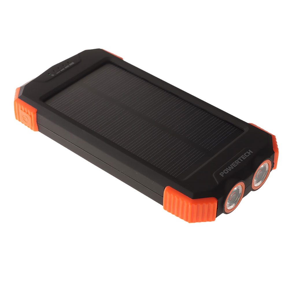 Water Resistant Solar Power Bank with Wireless Charging 10000mAh