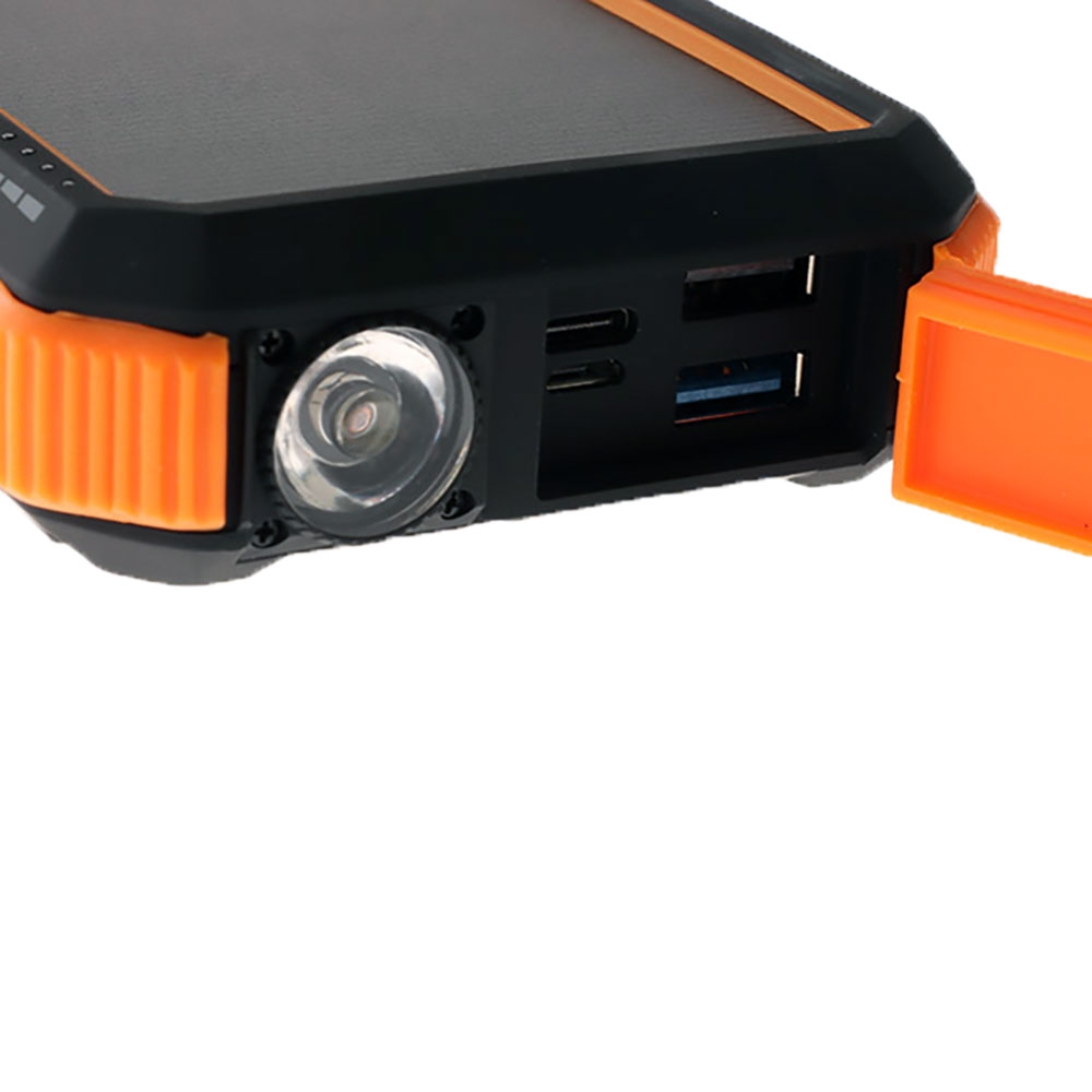 Water Resistant Solar Power Bank with Wireless Charging 20000mAh