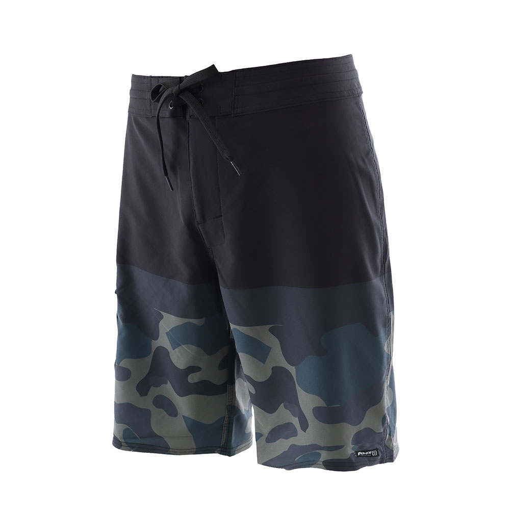 Bonze Mens Board Shorts Black/Camo Size 30