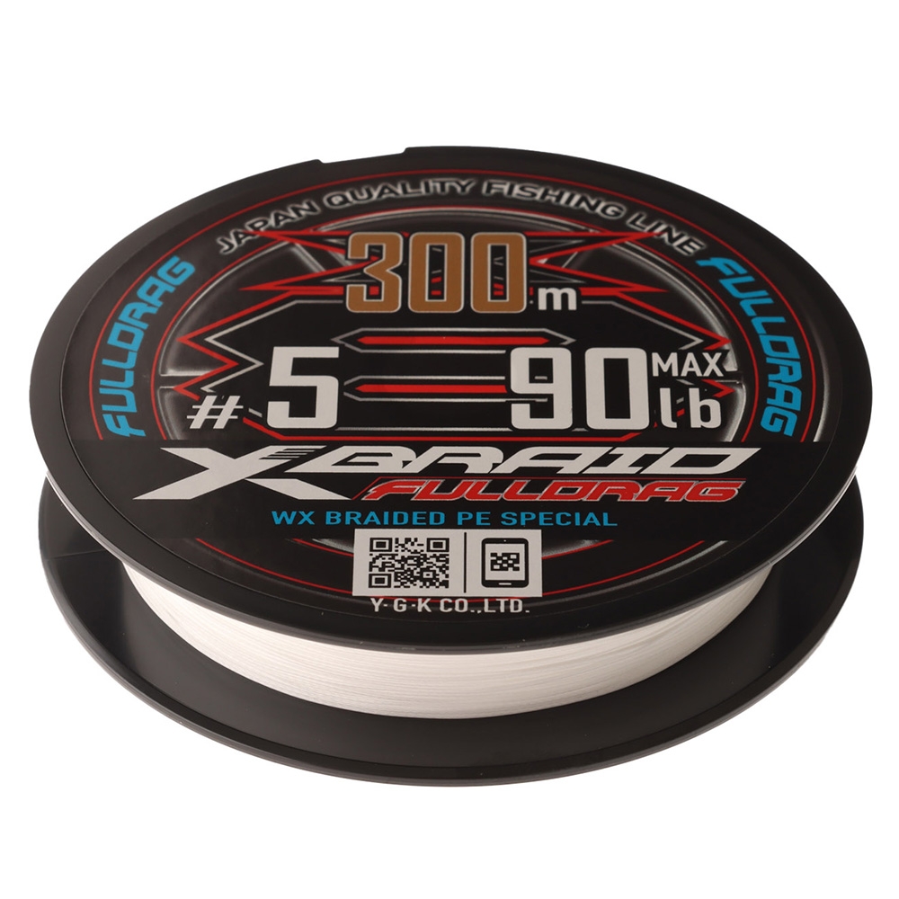 XBraid Full Drag X8 GP-D Braid White 300m PE5 90lb
