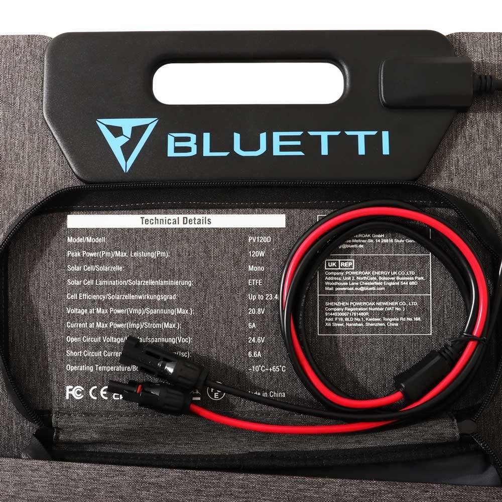 BLUETTI PV120D Foldable Solar Panel 120W