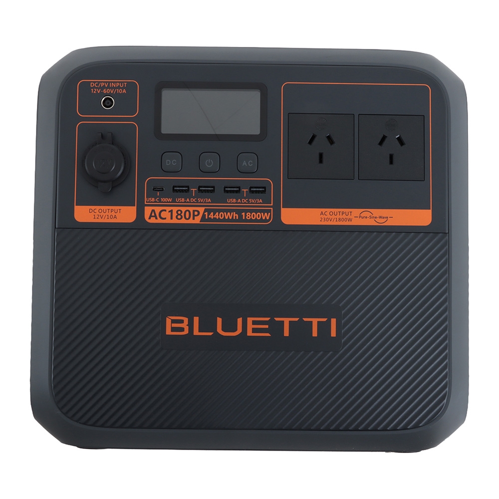 BLUETTI AC180P Portable Solar Power Station 1800W Inverter 1440Wh LiFePO4