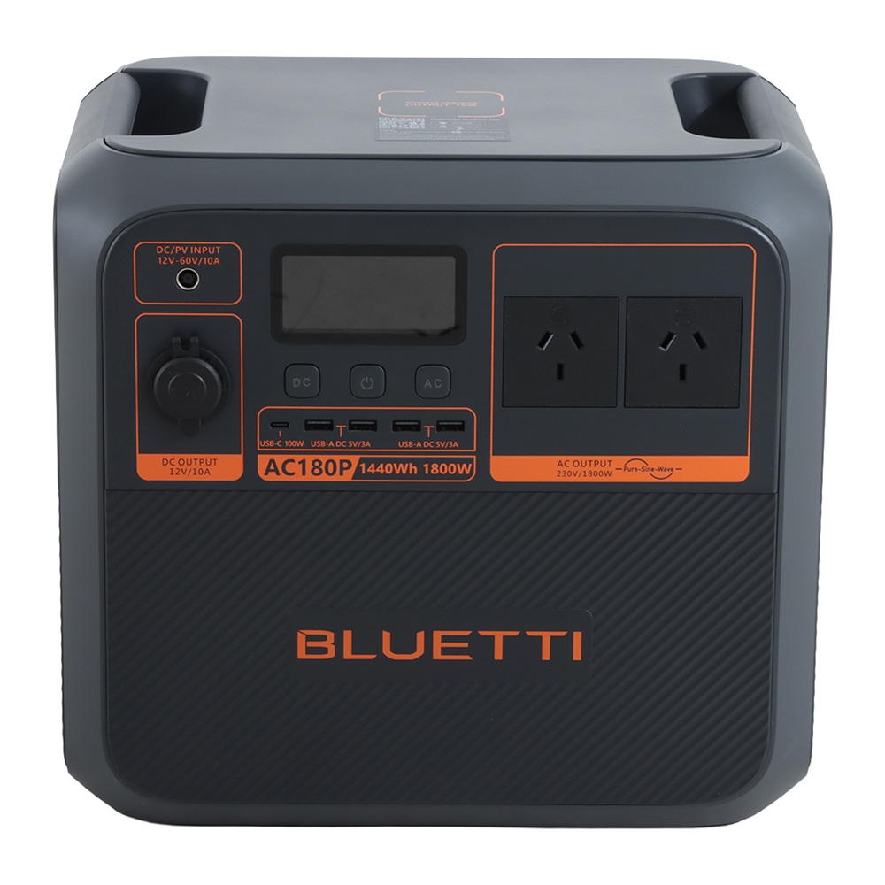 BLUETTI AC180P Portable Solar Power Station 1800W Inverter 1440Wh LiFePO4