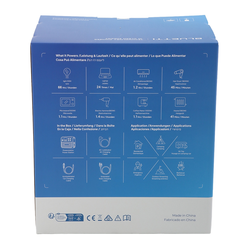 BLUETTI AC180P Portable Solar Power Station 1800W Inverter 1440Wh LiFePO4