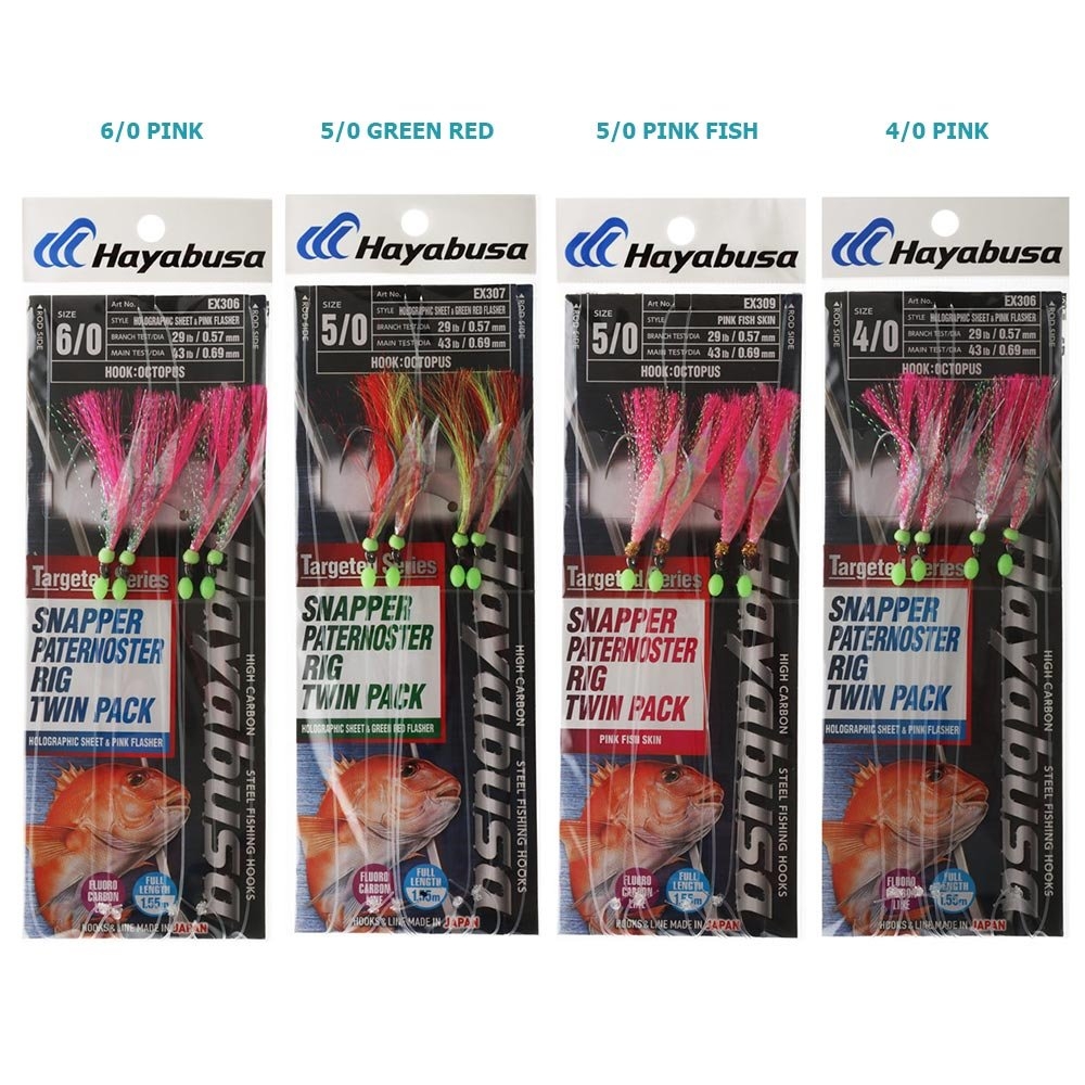 Hayabusa Snapper Flasher Rig Twin Pack