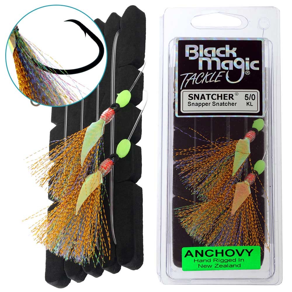 Black Magic Snapper Snatcher Flasher Rig 5/0 Anchovy