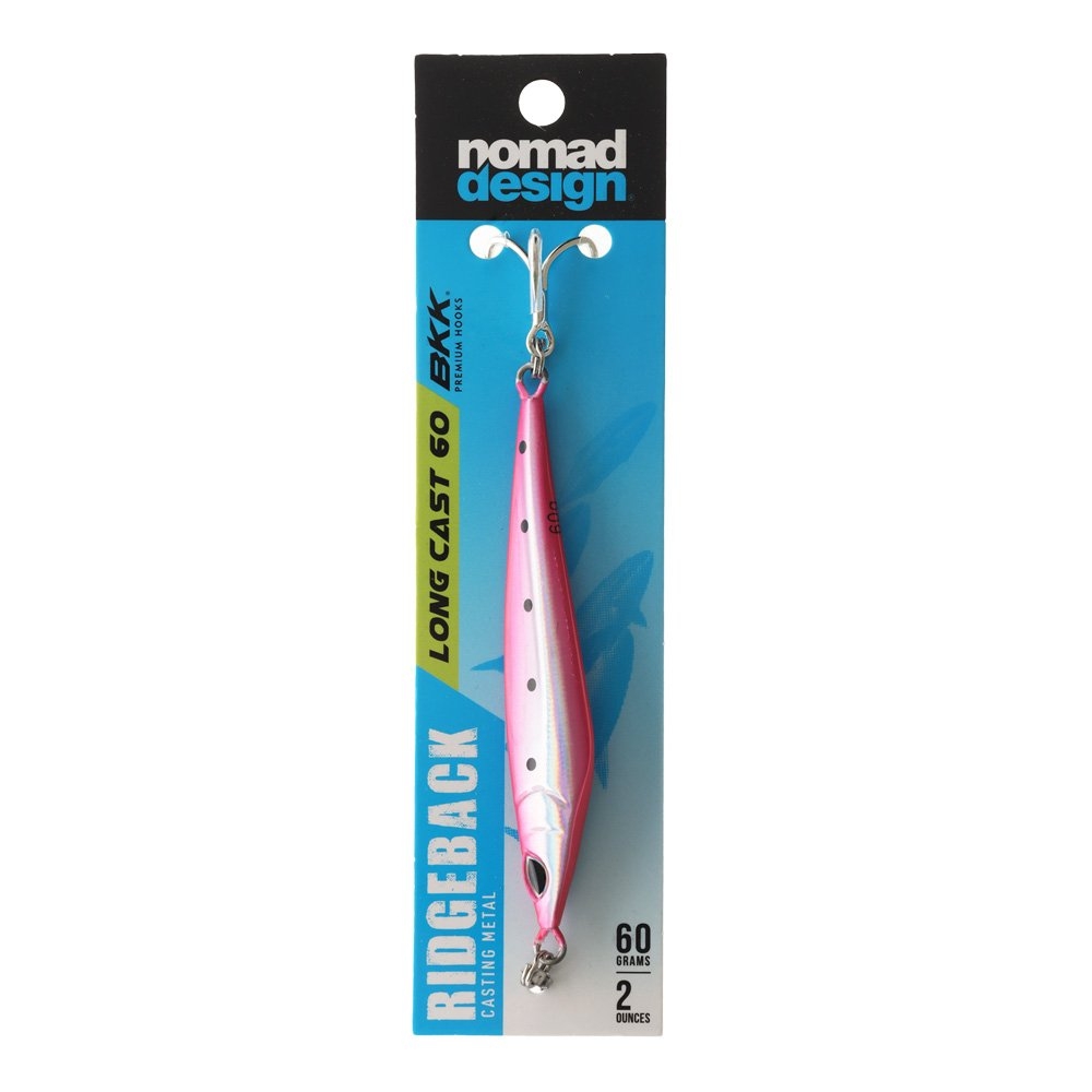 Nomad Design Ridgeback Long Cast Spinning Lure 60g Pink Sardine