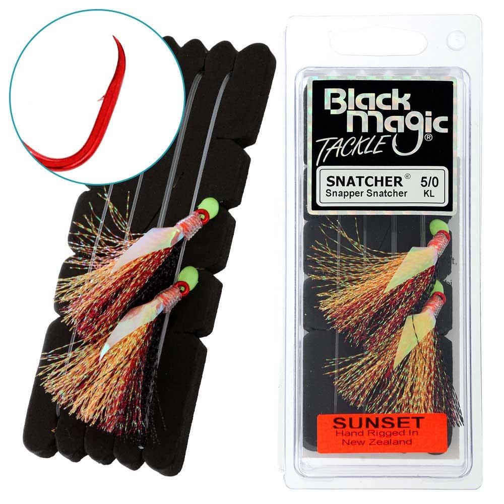 Black Magic Snapper Snatcher Flasher Rig 5/0 Sunset