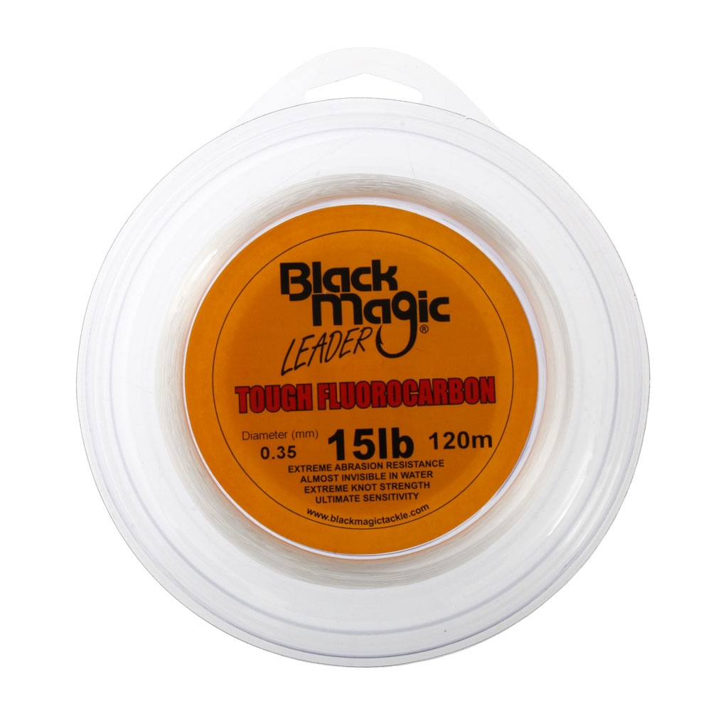 Black Magic Tough Fluorocarbon Leader Trace 15lb 120m