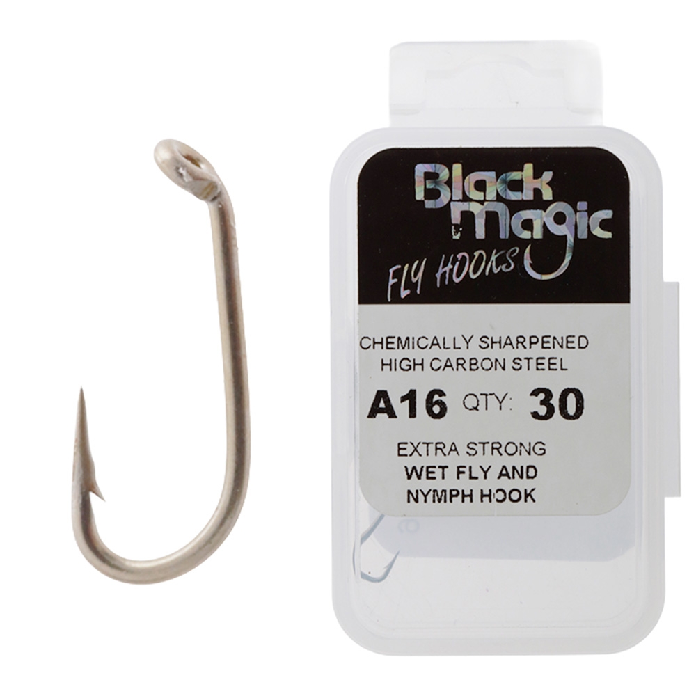 Black Magic Series A Fly Hooks Qty 30 Size 16