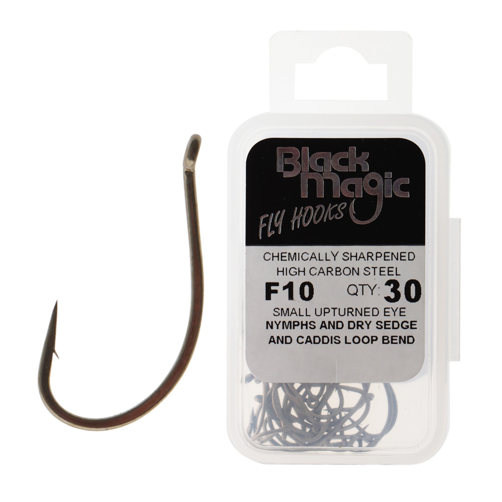 Black Magic Series F Fly Hooks Size 10 Qty 30